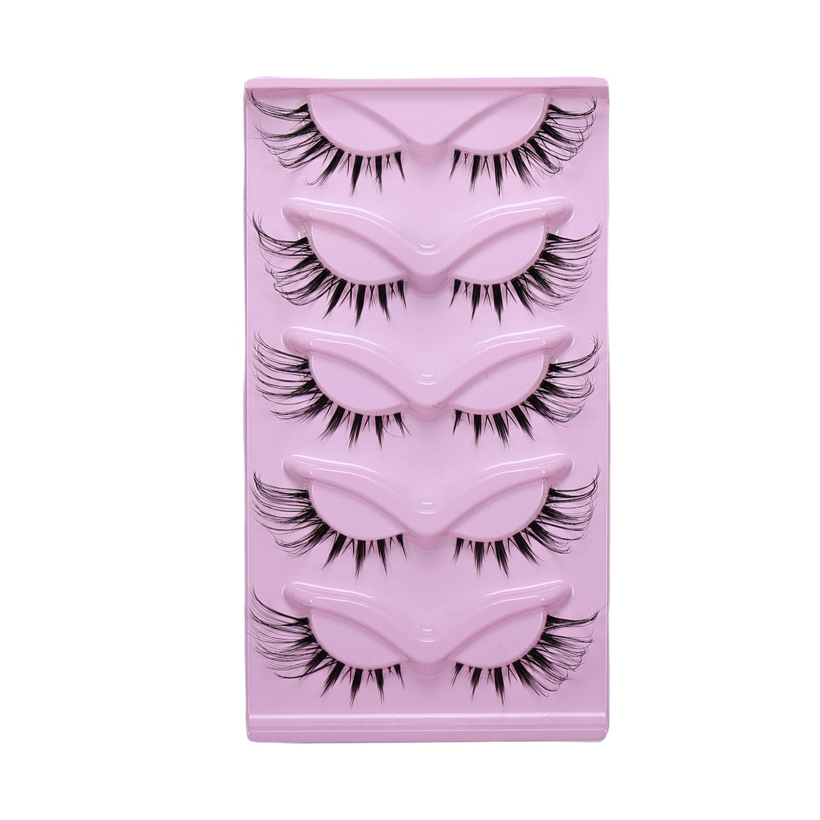 5 Pairs Cat Eye False Eyelashes Eye End Lengthening Long Curling Thick Fluffy All-match Comfortable Fake False Eyelashes