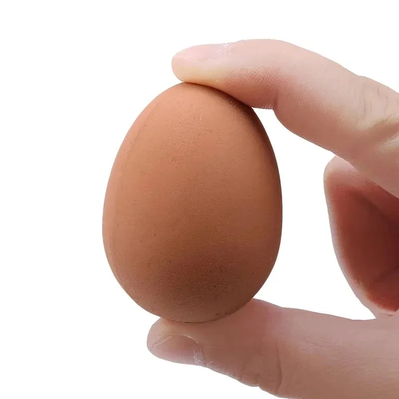 1 Pcs Novelty Bouncy Eggs Realistic Fake Rubber Bouncing BallsModel Farm Chicken Nesting Hen Hatchin