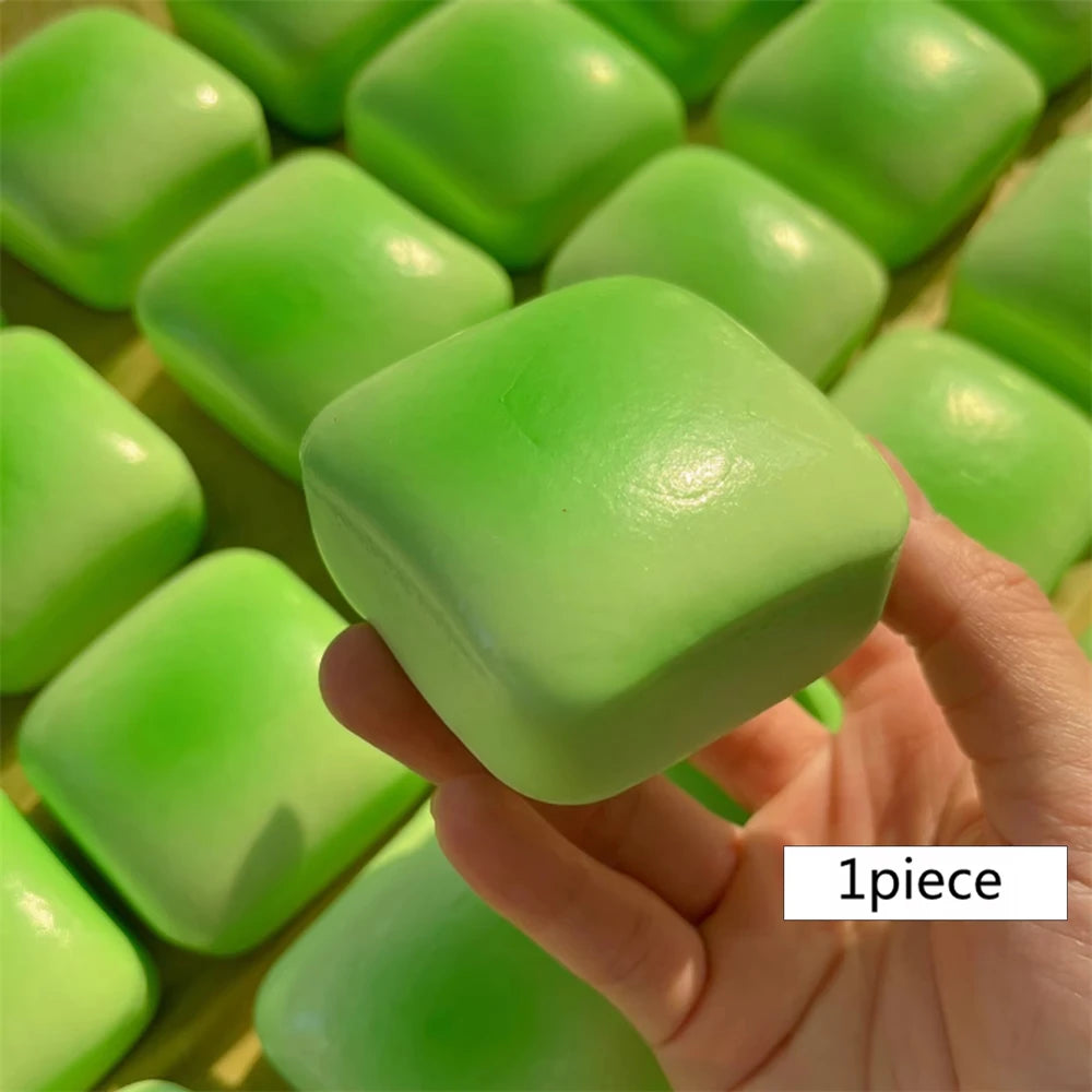Squishy Simulated Square Bread Squeeze Toy Stress Relief Slow Rising Small Toast Senso close-up view