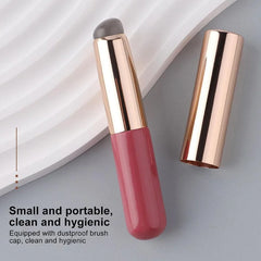 Silicone Lip Brush with Cover Cap | Soft Concealer Makeup Brush close-up view