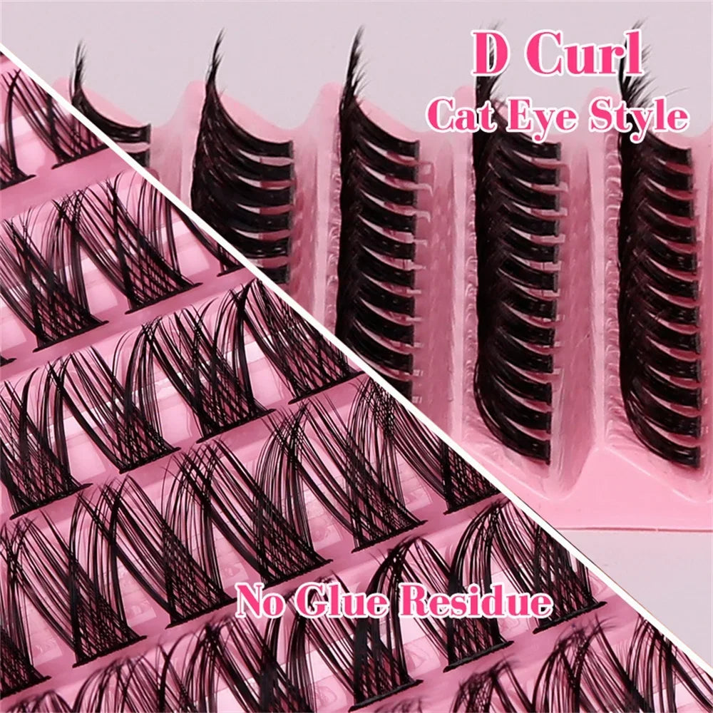 120pcs Natural Look Wispy D Curl Cluster Lashes | DIY Eyelash Extensions Kit lifestyle view