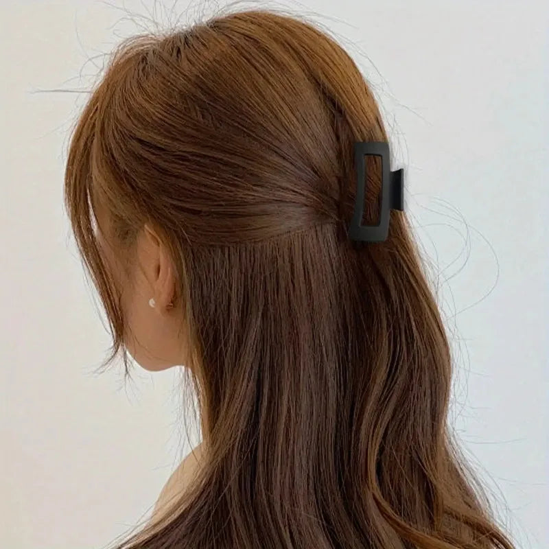 4pcs matte acrylic anti-slip shark clips | women’s hairpins | set of hair accessori additional angle