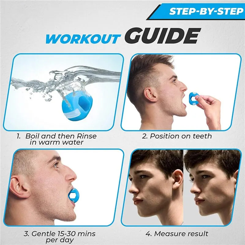 Jawline Exerciser Facial Toner | Food-Grade Silicone Jaw Muscle Training Ball additional angle