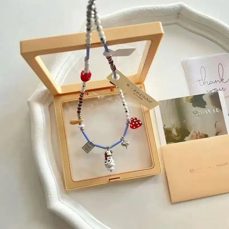 Personalized Dalmatian Pendant Necklace | Custom Beaded Jewelry Gift alternate view