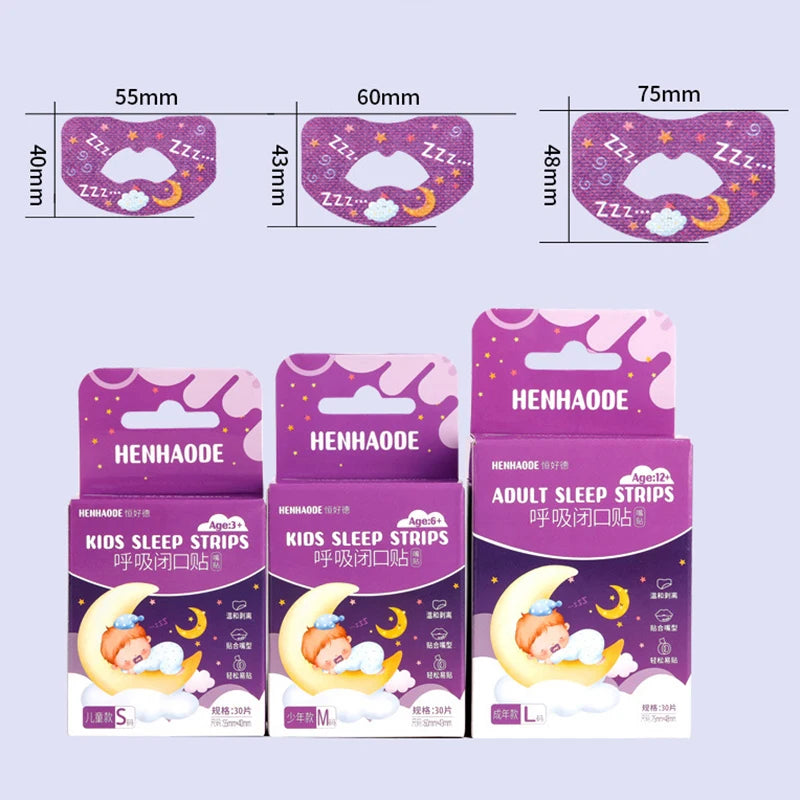 30 PCS Kids Cartoon Breathing Correction Patches | Anti-Snoring Mouth Tape for Chil additional angle