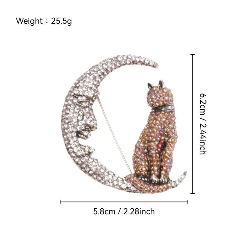 women fashion cat brooch pin jewelry
