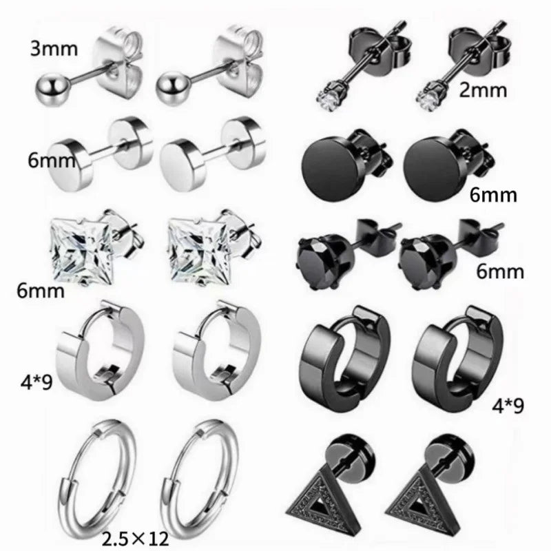 EVISPOL 316L Stainless Steel Small Hoop Earrings For Women Man Hypoallergenic Stud Earri detail view