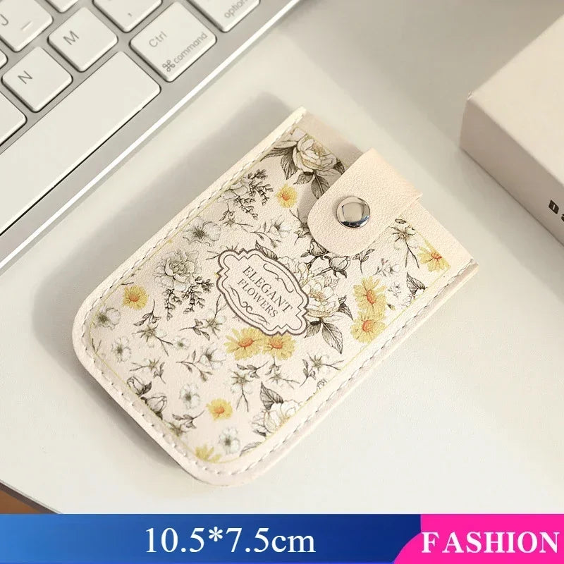 Creative 5 Card Pocket PU Leather Mini Wallet with RFID Blocking and Floral Print | S alternate view