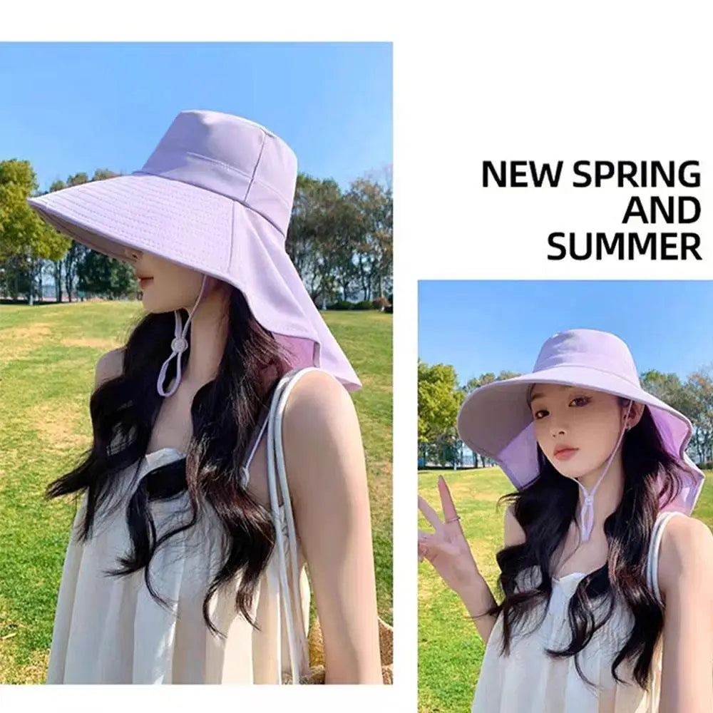 Wide Brim Sun Hat with Neck Flap | UV Protection Fisherman Hat for Outdoor Travel additional angle