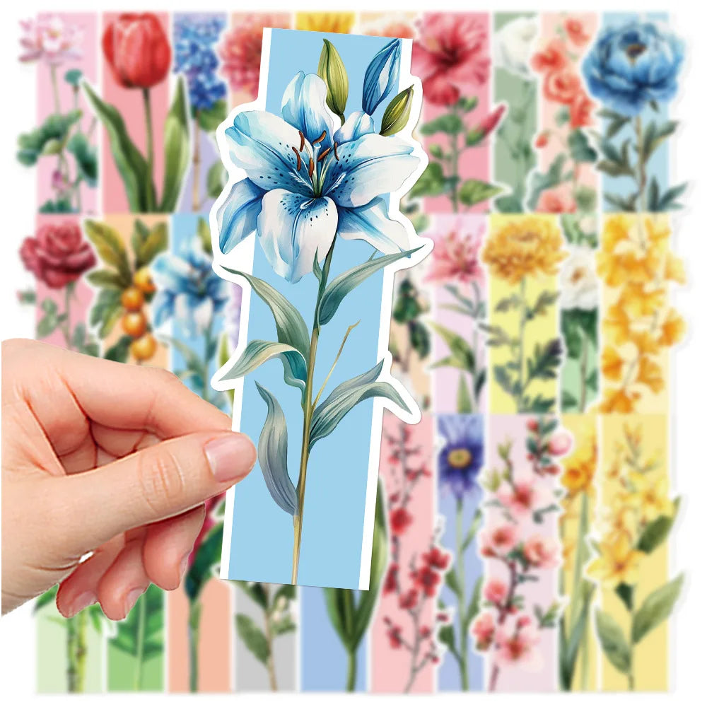 30 Spring Scenery Bookmarks, flowers, ins, High-end Reading novels, book marking card lifestyle view