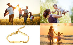 Personalized Baby Bracelet Gift | Custom Stainless Steel Name Bracelet detail view