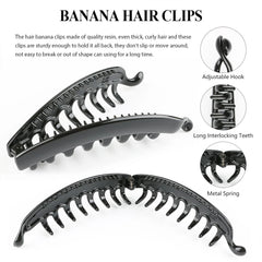 Tortoiseshell Banana Hair Clip Fish Shaped Hairpin Strong Grip Non-Slip Hair Claws Hairgrips Twist Clamp Ponytail Barrettes