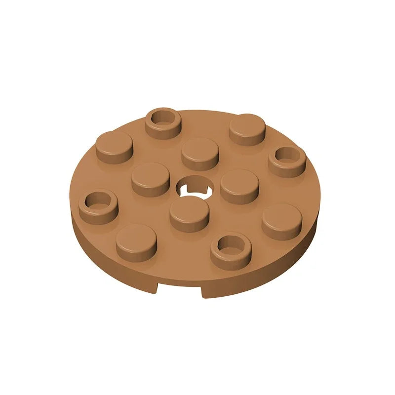 Gobricks GDS-841 Round Plate 4x4 with Hole | Compatible Building Block for DIY Creatio close-up view
