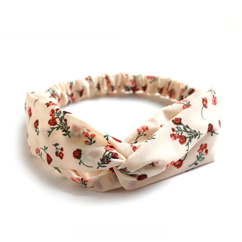 Fashion Bohemian Style Hair Bands Elastic Yoga Headband Women Headwear Print Vintage C close-up view