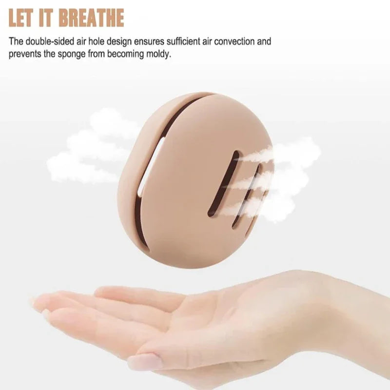 Eco-Friendly Silicone Makeup Sponge Holder | Portable Multi-Hole Storage Case additional angle