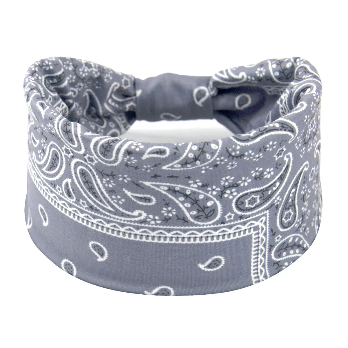 Bohemian Soft Twist Knotted Wide Edge Headband Women Sports Soft Yoga Turban Bandana H close-up view