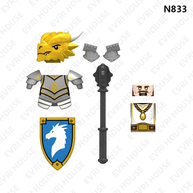Dragon Knight Building Blocks Mini Figures | Compatible Building Brick Toys Set lifestyle view