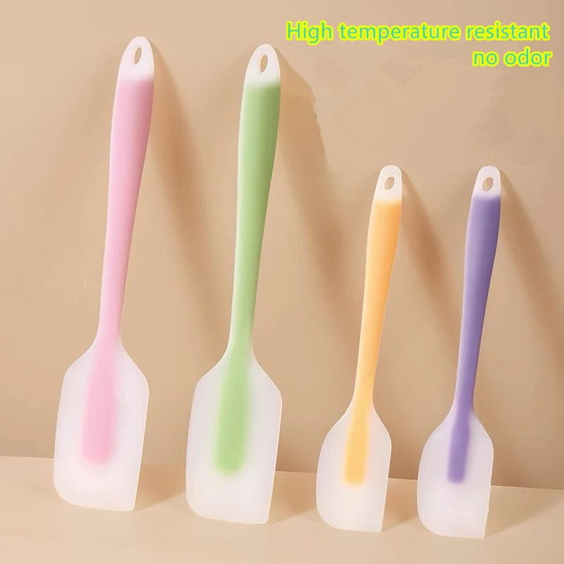 Silicone Spatula Set Heat Resistant Baking Scraper | Translucent Kitchen Utensils