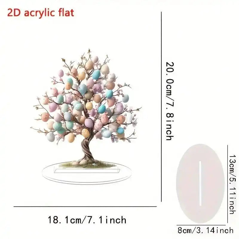 Bohemian Bird Egg Tree Tabletop Decor | Acrylic Easter Home Decoration lifestyle view