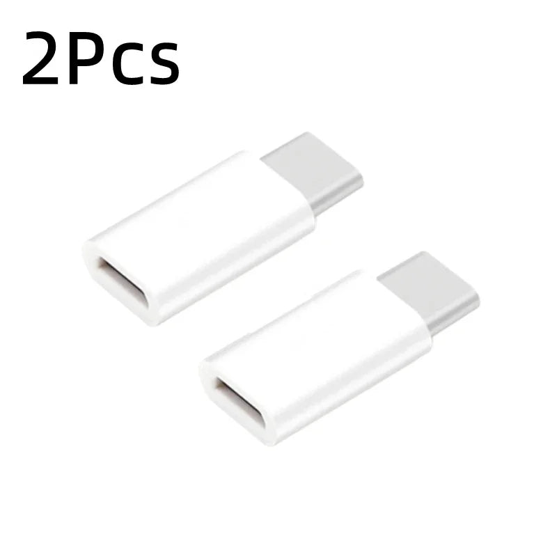 1/3Pcs Micro USB Female To Type C Male Adapter OTG Converter Micro-B To USB-C Conne additional angle