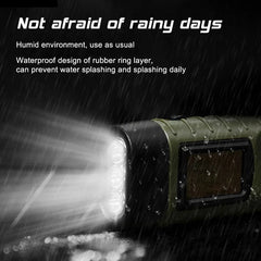 Solar Hand Crank Flashlight | Portable LED Emergency Lantern for Camping and Hiking detail view