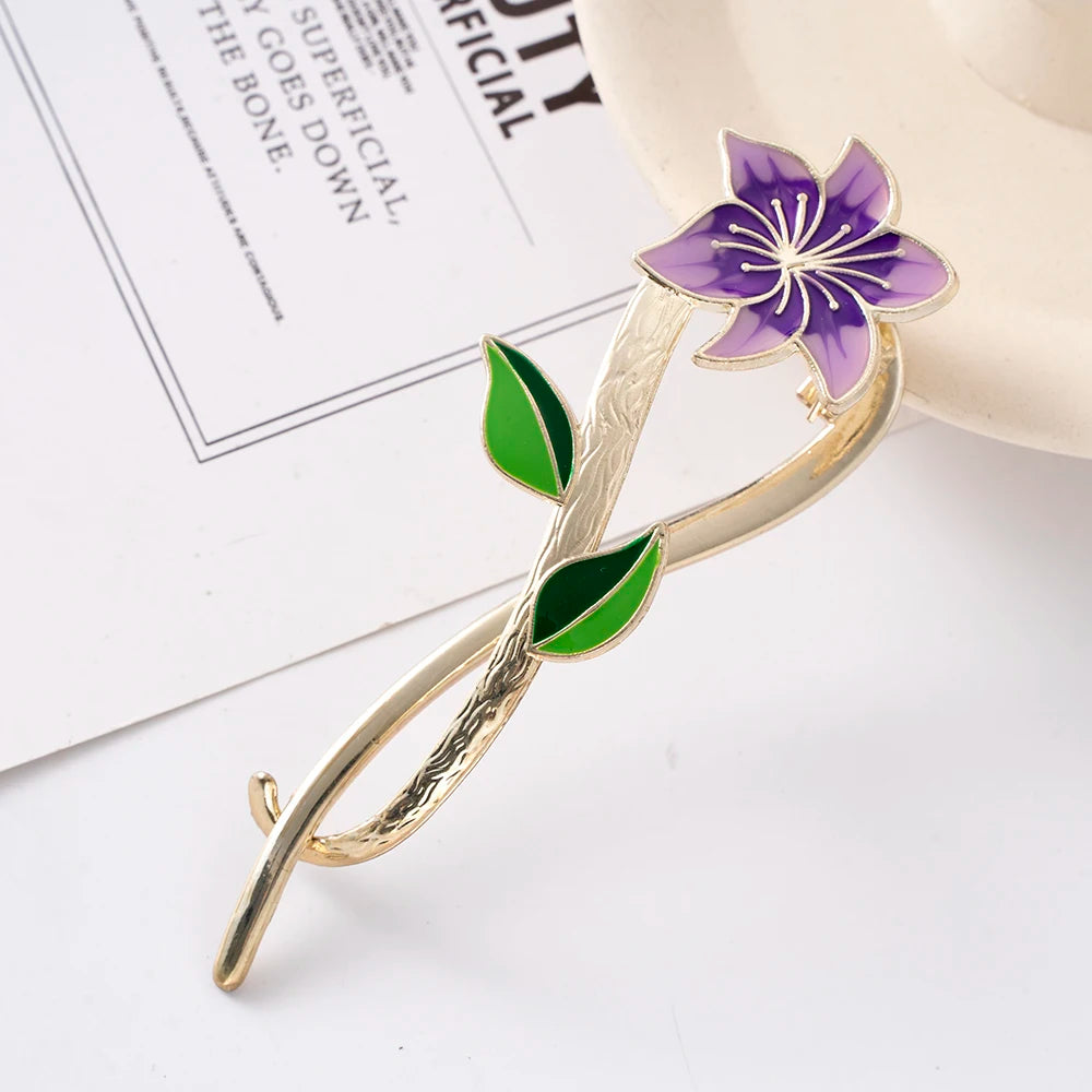 Metal Pearl Hair Claw Clip Women Hair Bun Twist Hairpin Flowers Headband Rhinestone Ba close-up view