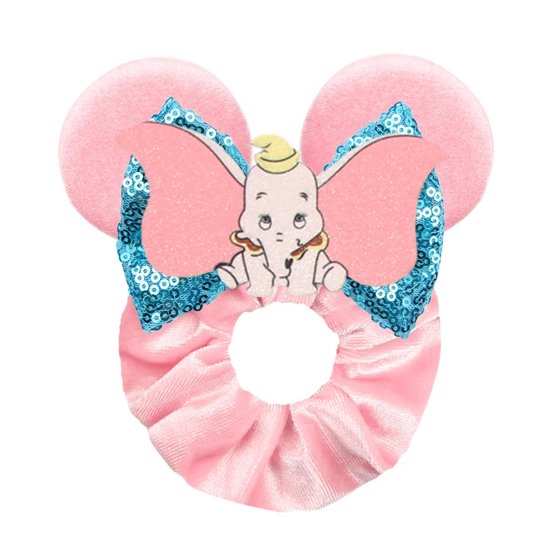Women Ears Hair Scrunchies Velvet Hairbands For Girls Sequins Bows Headband Women Tri lifestyle view