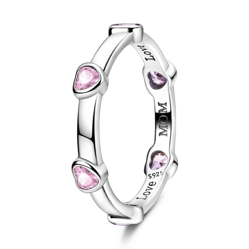 LAZA 925 Sterling Silver Colorful Rings Sparking Zirconium Bowknot Moon Sun Original alternate view