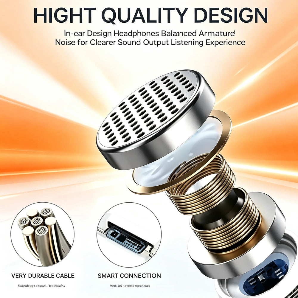 TypeC Wired Headphone Suitable For IPhone15 16 Earbuds Xiaomi 17 15 14 13 12 3.5MM AU lifestyle view