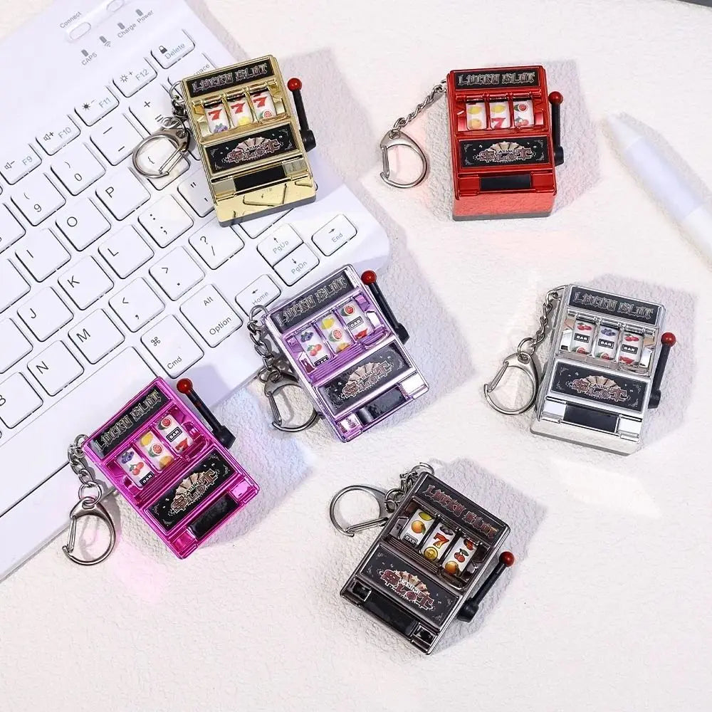 Mini Slot Machine Keychain Stainless Steel alternate view