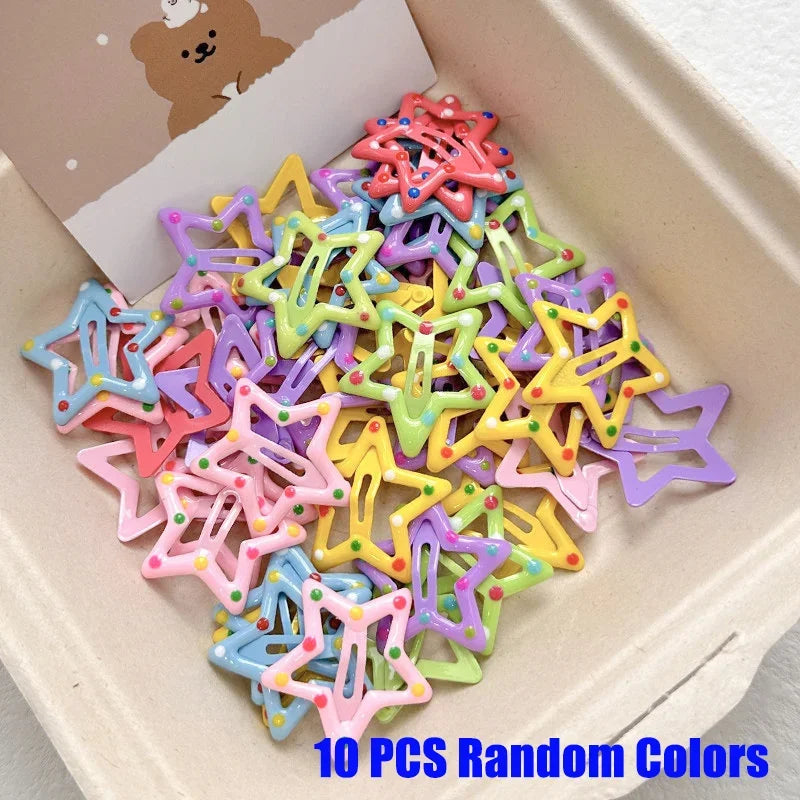 Mini Star Hair Clip Kids Colorful Metal Hair Clips Cute Y2K Hair Accessories for Wome alternate view