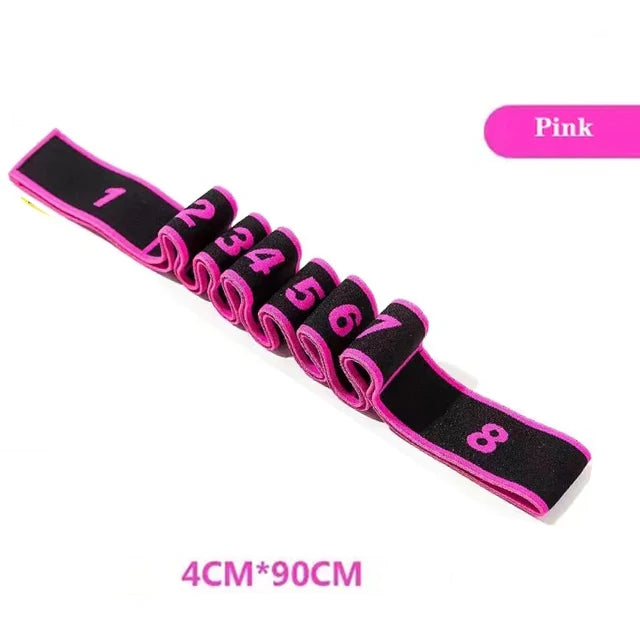 4*90cm Yoga Elastic Stretch Belt | Fitness Resistance Band for Pilates, Dance & Streng close-up view