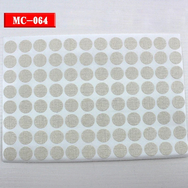 96Pcs 15mm Wood Furniture Screw Cap Covers | Self-Adhesive Hole Stickers for Desk Cab lifestyle view