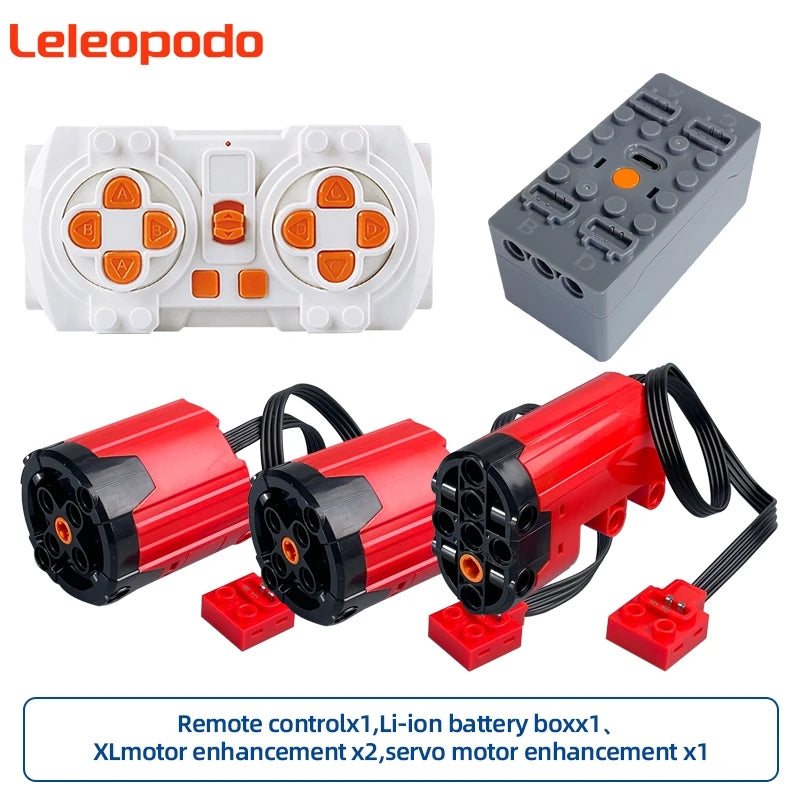 MOC Power Functions Enhanced Version M L XL Servo Red Motor Technical Part Building Bloc detail view