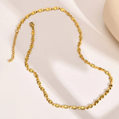 Daisy Chain Necklace Women, Stainless Steel Flower Shape Collar Fashion New 2022 close-up view