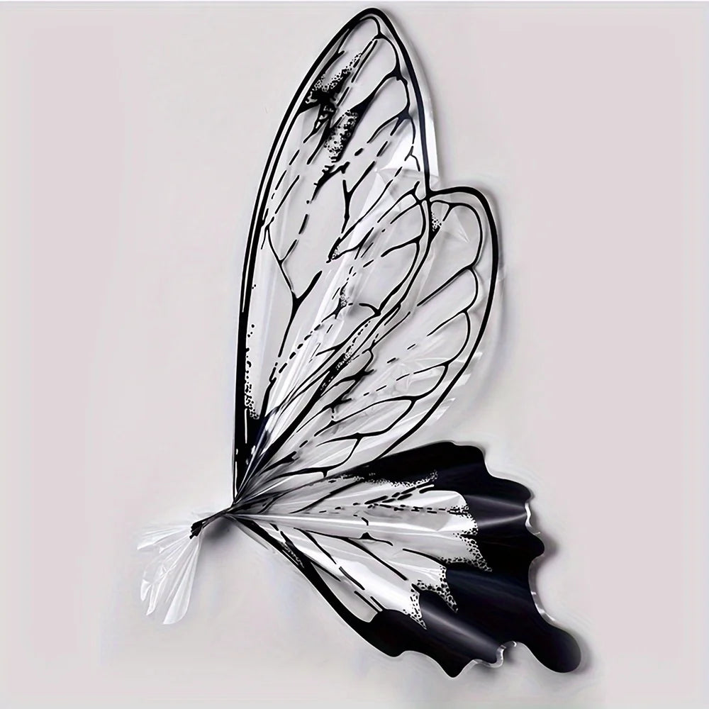 40pcs Transparent Crystal Butterfly Wrapping Paper | Floral Bouquet Packaging Material detail view