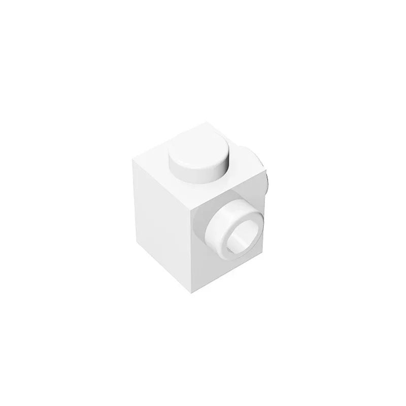 Gobricks GDS-1046 Modified Brick 1 x 1 with Studs on 2 Sides | Building Block for D additional angle