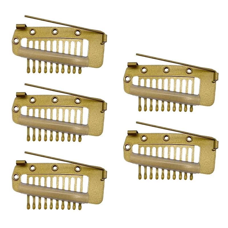 1/5 Pcs With Safety Pin 10-Teeth Strong Chunni Grip Hair Clip Comb Setting Grip Clips lifestyle view