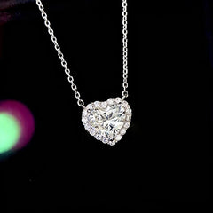 Huitan Heart Women Pendant Necklace Romantic Wedding Party Simple Style Accessories I alternate view