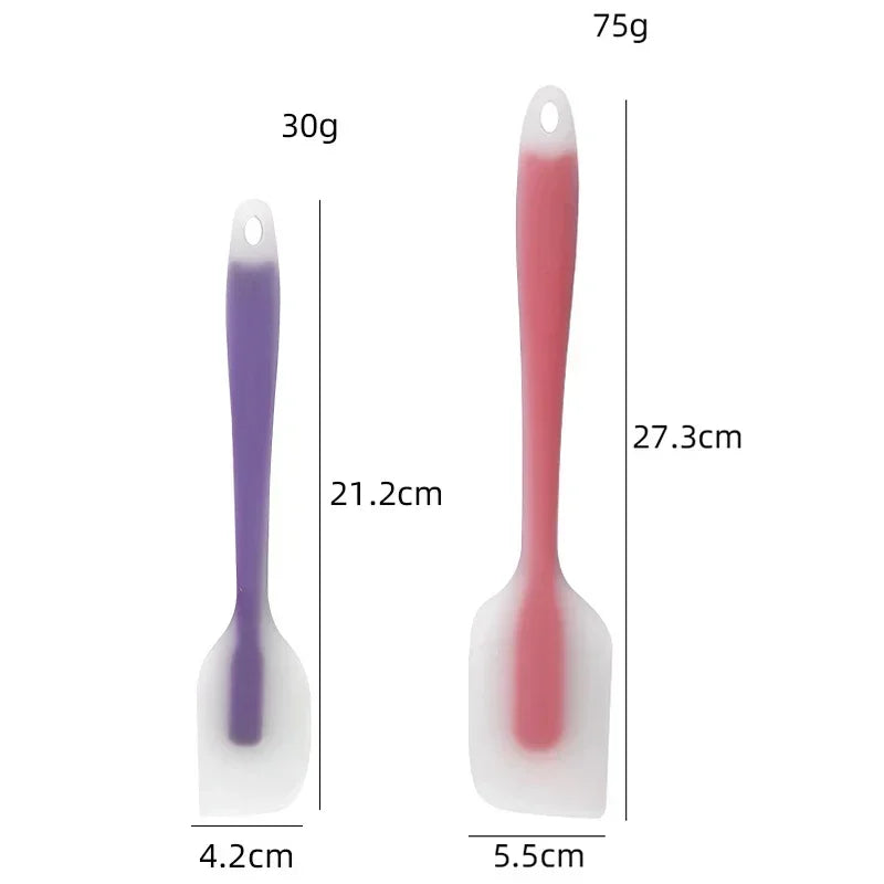 Silicone Spatula Set Heat Resistant Baking Scraper | Translucent Kitchen Utensils additional angle