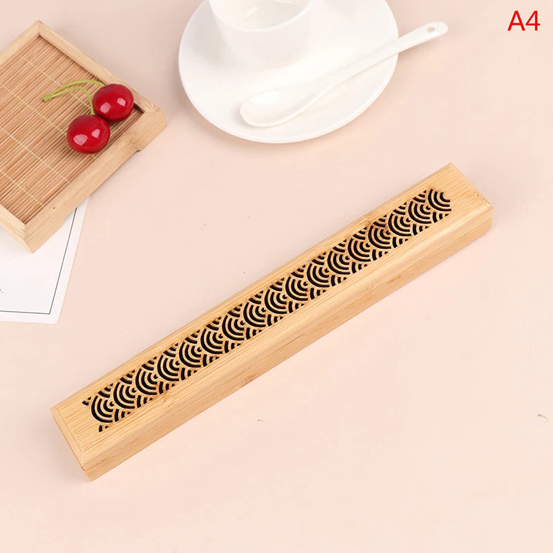 Natural Bamboo Incense Burner Holder with Storage Box | Aromatherapy Incense Tool lifestyle view