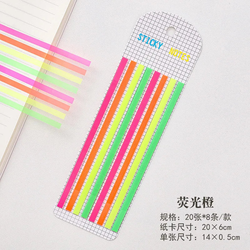 160Pcs Color Stickers Transparent Fluorescent Index Tabs | Sticky Note Flags for Sc additional angle