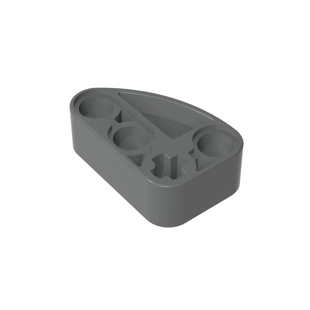 Gobricks GDS-2016 Technical Beam 2 x 3 L-Shape with Quarter Ellipse Thick | Building B close-up view