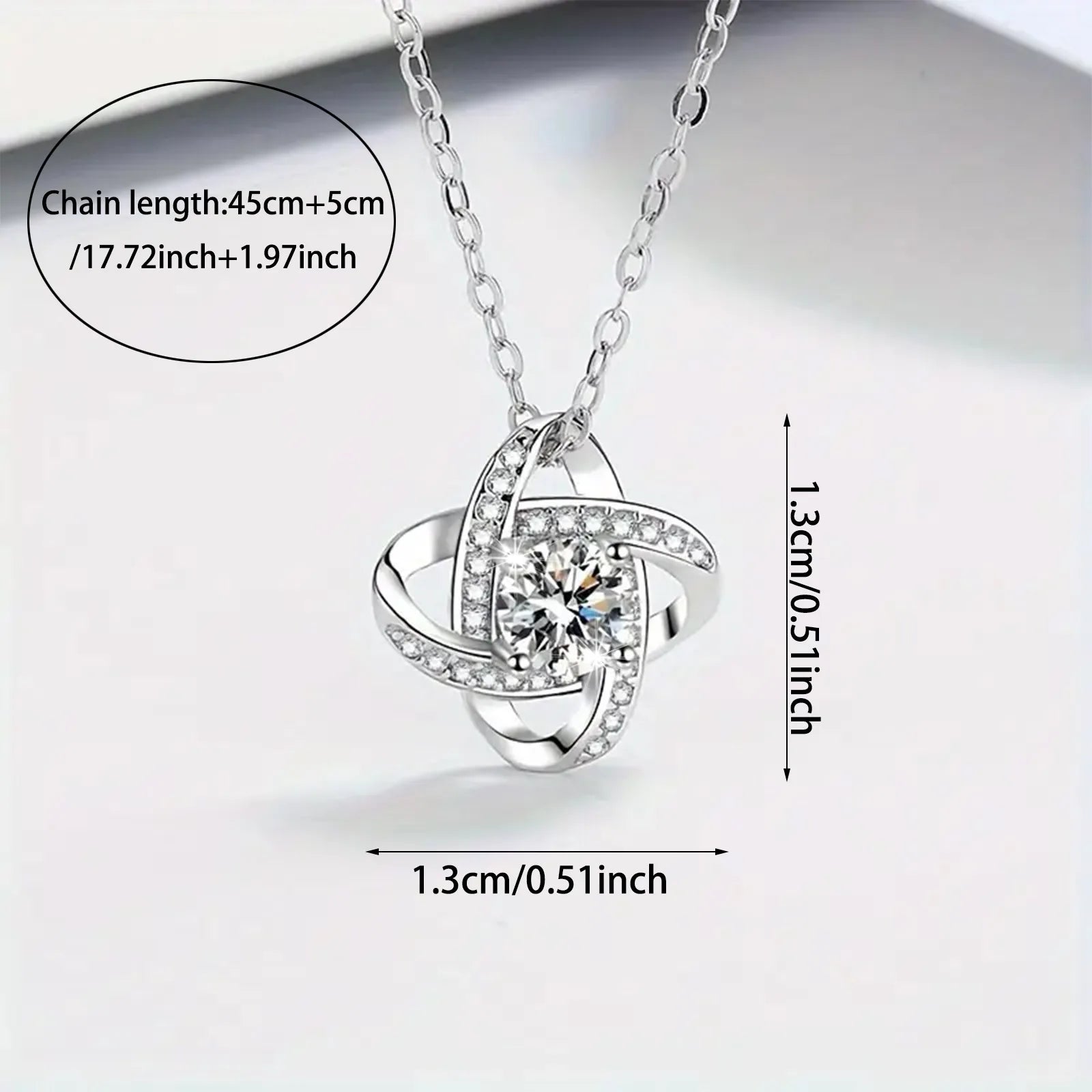 Elegant Love Knot Necklace, 'To My Queen' Perfect for Wife, Girlfriend, Soulmate, A additional angle