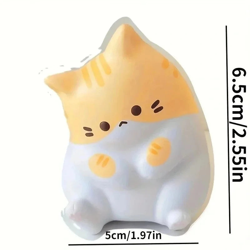 Cat Slow Rising Squishy Toy, Kawaii Cat Stress Ball for Desk Gift Soft Foam Squeeze additional angle