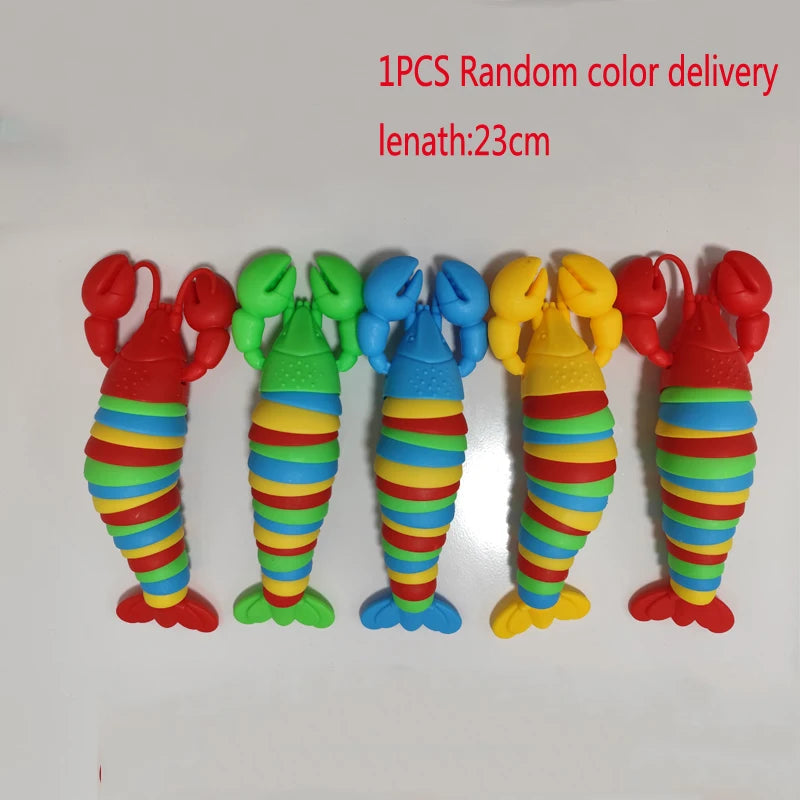 Colorful Slug lobsterToy Articulated Flexible 3D Slug Fidget Toy All Ages Relief Anti lifestyle view