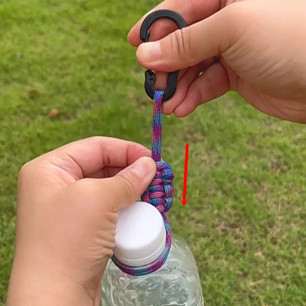 Outdoor Multifunctional Water Bottle Buckle, Kettle Buckle, Umbrella Rope Buckle, Hat lifestyle view