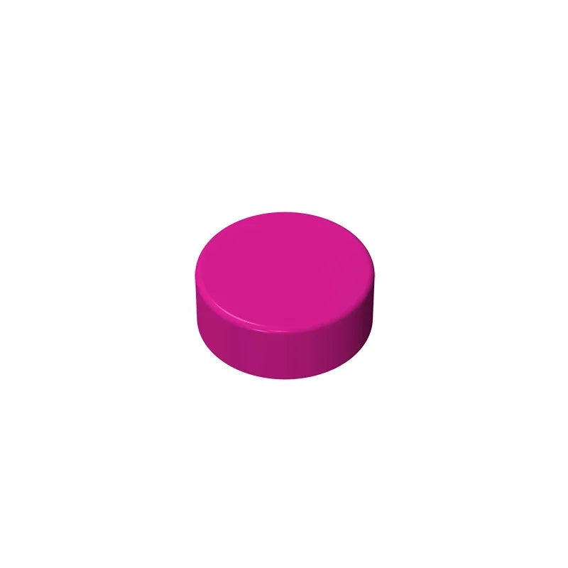 Gobricks GDS-612 Flat Tile 1x1 Round | Compatible Building Block close-up view