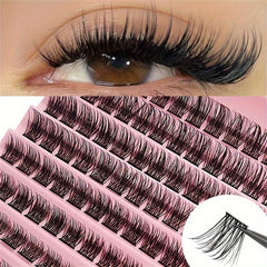 120 Pieces of Natural Appearance D Curling Mascara Clusters (8-16 mm), Mascara Extension Kit