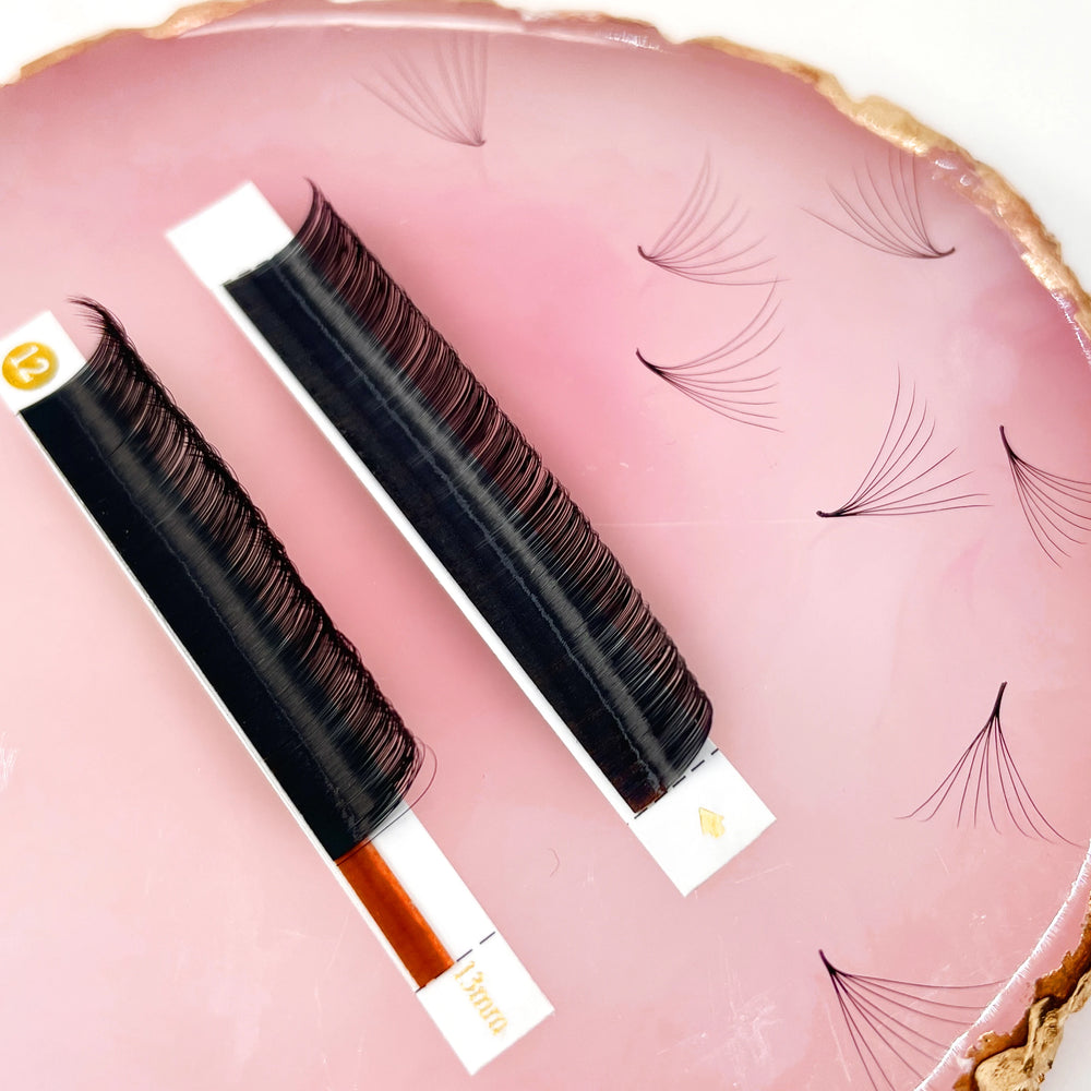 ARTSTAR 12 Rows False Eyelashes Tray | J B Curl 6-20mm Matte Black Lash Extensions close-up view